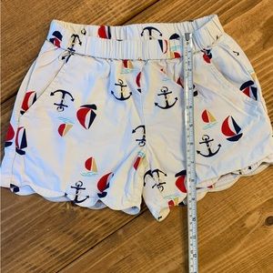 HA white sailboat shorts